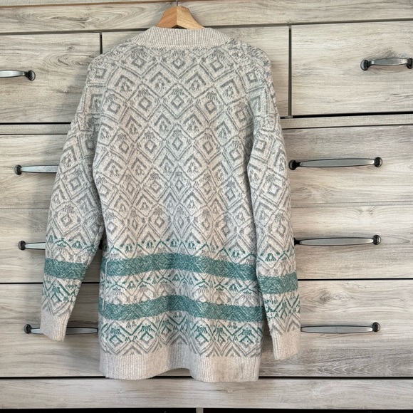 Fat Face Josie Cardigan Turquoise, Gray and White US size 6 - Picture 4 of 16